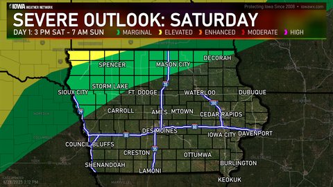 Day 1 SPC Convective Outlook for Iowa