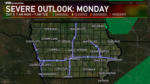 Day 3 SPC Convective Outlook for Iowa