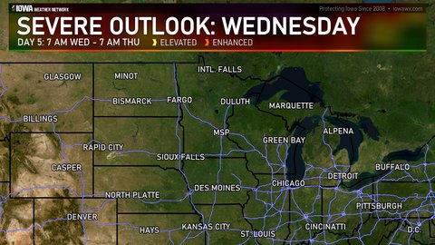 Day 5 SPC Convective Categorical Outlook for the Midwest