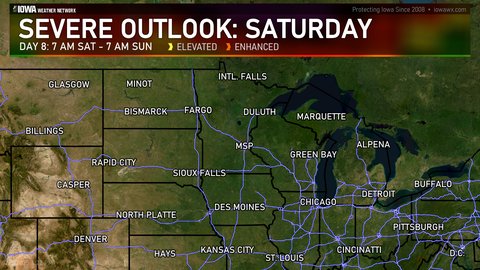 Day 8 SPC Convective Categorical Outlook for the Midwest