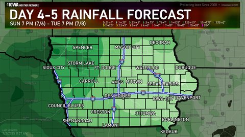 Day 4-5 quantitative precipitation forecast for Iowa