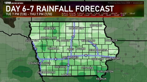 Day 6-7 quantitative precipitation forecast for Iowa