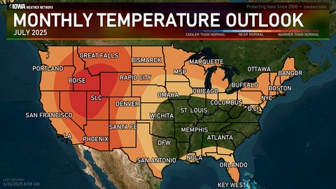 One month temperature outlook