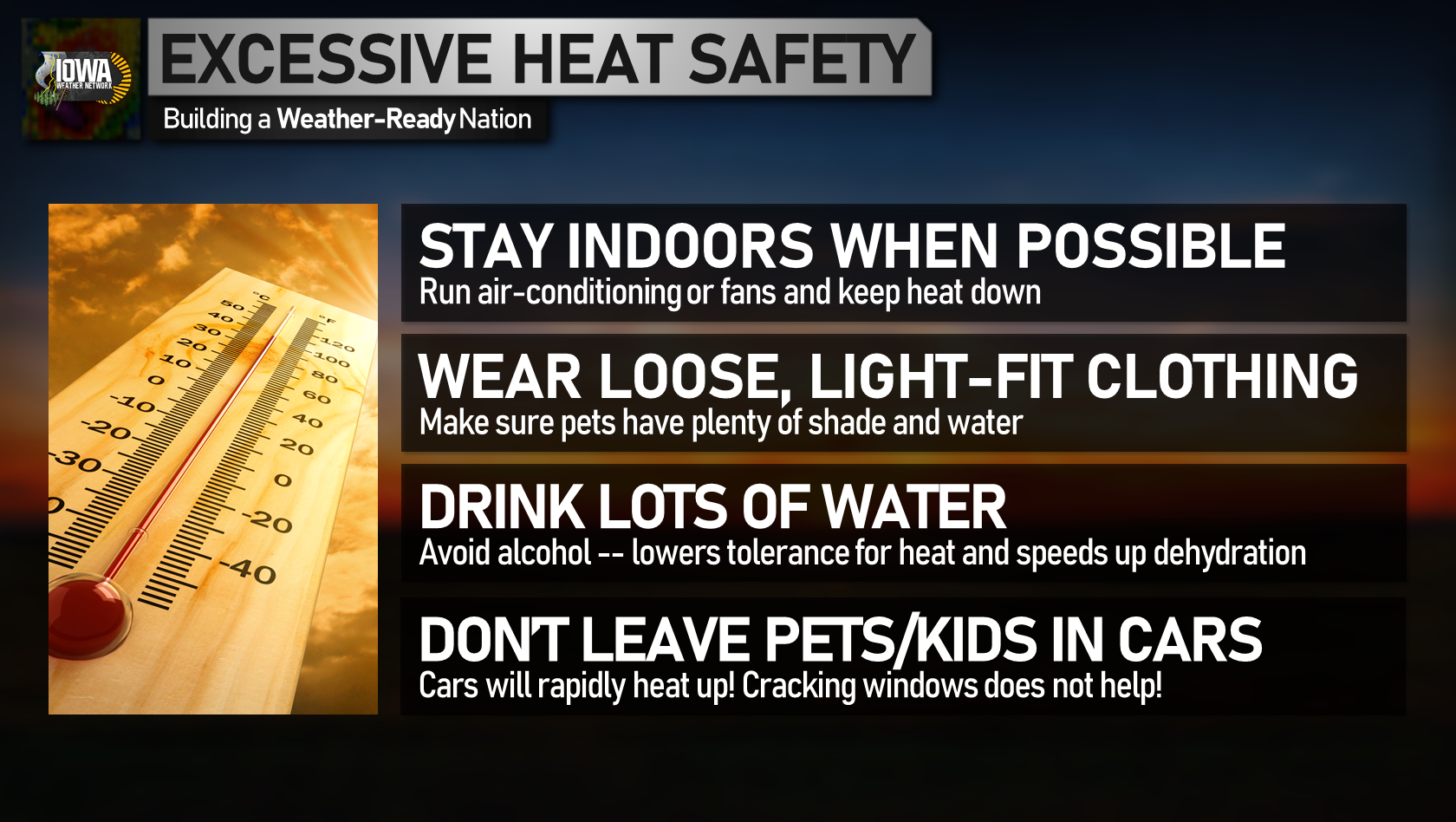 Excessive heat safety tips