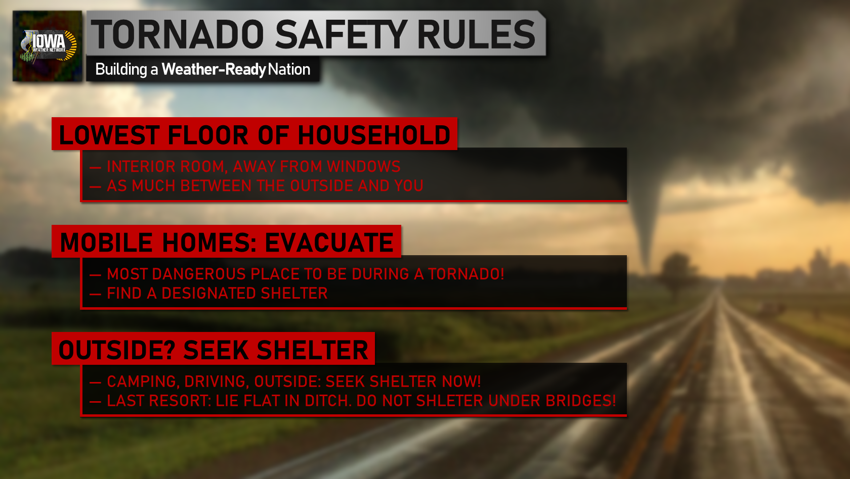 Tornado safety tips
